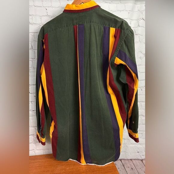 Polo Ralph Lauren Long Sleeve Color Block Shirt. Size Large. - Picture 2 of 4